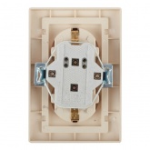 Розетка Intro 2х2P+E Schuko 16А 250В IP20 Plano, шампань 1-205-04