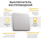 Выключатель дистанционного управления 1-клавишный Feron TM81 (не требует питания) серебро