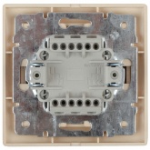 Выключатель трехклавишный Intro 10А 250В IP20 Plano, шампань 1-106-04