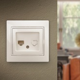 Розетка телефонная Intro RJ11 IP20 Plano, слоновая кость 1-302-02 (бежевый)