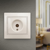 Розетка TV Intro одиночная IP20 Plano, слоновая кость 1-301-02 (бежевый)