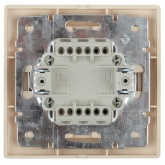 Выключатель двухклавишный с подсветкой Intro 10А 250В IP20 Plano, слоновая кость 1-105-02 (бежевый)