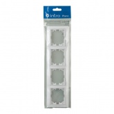 Рамка на 4 поста горизонтальная Intro Plano, белый 1-504-01