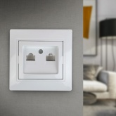 Розетка информационная Intro 2хRJ45 IP20 Plano, белый 1-304-01