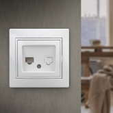 Розетка информационная Intro RJ45 IP20 Plano, белый 1-303-01
