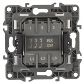 Выключатель тройной ЭРА 10АХ-250В IP20 12, перламутр 12-1107-15