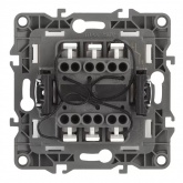 Выключатель двойной с подсветкой ЭРА 10АХ-250В IP20 12, бронза 12-1105-13