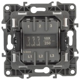 Выключатель тройной ЭРА 10АХ-250В IP20 12, бронза 12-1107-13