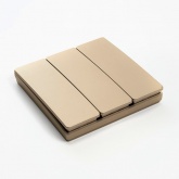 Выключатель дистанционного управления 3-клавишный Feron TM83 (не требует питания) золото