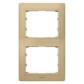 Рамка Legrand Galea Life 2 поста вертикальная Havana