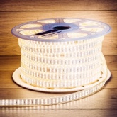 Лента светодиодная LED SMD 2835 22W/m 276LED/м, Теплый белый, 220В IP67 7.5x20мм 50м