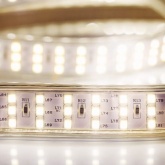 Лента светодиодная LED SMD 2835 22W/m 276LED/м, Теплый белый, 220В IP67 7.5x20мм 50м