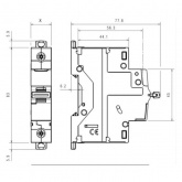 Автоматический выключатель Legrand DX3 2П C25A 6/10kA 2 модуля (автомат электрический)