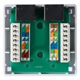 Настенная информационная розетка ITK RJ45, кат.5Е UTP, 2-порта