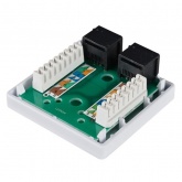 Настенная информационная розетка ITK RJ45, кат.5Е UTP, 2-порта