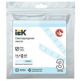 Лента ИЭК LED 3м LSR-5050W60-14,4-IP20-12В холодный белый