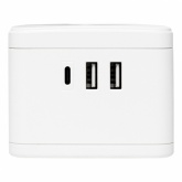 Удлинитель EKF Куб, 2х2Р+Е шторки, 2USB 2,4А + Туре С 3А , ночник, кабель 1,3м 1мм2