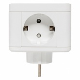 Тройник Куб EKF 2 гнезда 2Р+Е со шторками, 2USB 2,4А+Type C 3А + Ночник