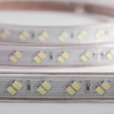 Лента светодиодная Neon-Night LED SMD 5730 7W/m 120LED/м, белая, 220В IP67 6,5x17мм 100м