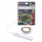 Умная подсветка TDM SMD2835-30LED/m-IP20-5В-2,4Вт-3000K (1м), датчик движ., 4хAAA