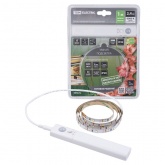 Умная подсветка TDM SMD2835-30LED/m-IP20-5В-2,4Вт-6000K (1м), датчик движ., 4хAAA