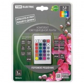 Комплект светодиодной ленты TDM SMD5050-30 LED/m 7,2W/m RGB 12V IP65 упаковка 5 метров IR-контроллер