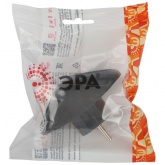 Тройник разветвитель электрический ЭРА SPx-2-B на 2 розетки без заземления 10А черный