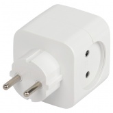 Разветвитель ЭРА SP-2-USB-W на 2 розетки 220V+2xUSB 2400mA без заземления 10А белый