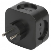 Разветвитель ЭРА SP-4-USB-B на 4 розетки 220V+2xUSB 2400mA без заземления 10А черный