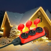 Удлинитель силовой ЭРА UK-3e-3x1,5-30m-IP44(KG) 3х2Р+Е каучук 30м КГ 3х1,5мм2 IP44 красный