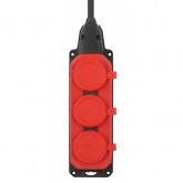 Удлинитель силовой ЭРА UK-3e-3x1,5-30m-IP44(KG) 3х2Р+Е каучук 30м КГ 3х1,5мм2 IP44 красный