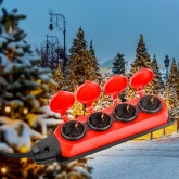 Удлинитель силовой ЭРА UK-4e-3x1,5-5m-IP44(KG) 4х2Р+Е каучук 5м КГ 3х1,5мм2 IP44 красный