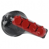 Удлинитель силовой ЭРА UK-4e-3x1,5-10m-IP44(KG) 4х2Р+Е каучук 10м КГ 3х1,5мм2 IP44 красный