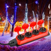 Удлинитель силовой ЭРА UK-4e-3x1,5-20m-IP44(KG) 4х2Р+Е каучук 20м КГ 3х1,5мм2 IP44 красный