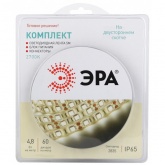 Светодиодная лента ЭРА 2835kit-4,8-60-12-IP65-2700-5m 4,8W/m 2700K 12V с драйвером и коннекторами