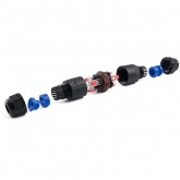 Коннектор водонепроницаемый LD533 3-х контактный с СМК221 пружинными контактами IP68 Feron