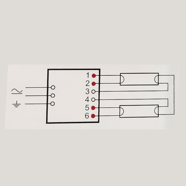 Электронный пускорегулирующий аппарат (ЭПРА) для люминесцентных ламп T8 с цоколем G13 мощностью 36 Ватт.