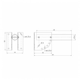 Кронштейн поворотный для уличного светильника ЭРА SPP-AC2-0-230-038 с переменным углом 270mm d38mm