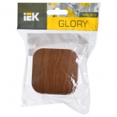 Накладной выключатель 1-клавишный ИЭК GLORY 10А ВС20-1-0-ХД дуб