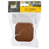 Накладной выключатель 2-клавишный ИЭК GLORY 10А ВС20-2-0-ХД дуб