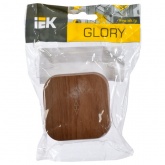 Накладной переключатель 1-клавишный ИЭК GLORY 10А ВСп20-1-0-ХД дуб