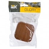 Кнопка 1-клавишная ИЭК GLORY открытой установки 10А ВСс20-1-0-ХД дуб