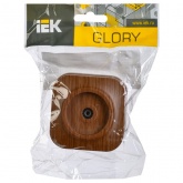 Розетка телевизионная ИЭК GLORY открытой установки РТВ20-ХД дуб
