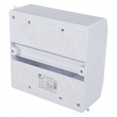 Бокс накладной пластиковый ИЭК KREPTA 3 КМПн 2/9-1 9 модулей без шины прозрачная дверь IP31 белы