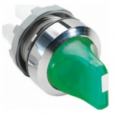 Переключатель ABB M3SS1-21G (короткая ручка) зеленый 3-х поз. с подсветкой (корпус) с фиксацией