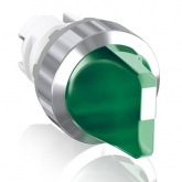 Переключатель ABB M2SS2-21G (короткая ручка) зеленый 2-х поз. с подсветкой (корпус) 90° с фиксацией