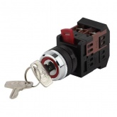 Переключатель Generica АKS-22 черный с ключ. 2 полож. I-O 1з+1р