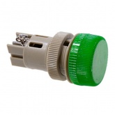 Лампа TDM ENR-22 сигнальная d22мм зеленый неон/230В цилиндр