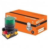 Лампа TDM AL-22TE сигнальная d22мм зеленый неон/230В цилиндр