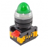 Лампа TDM AL-22 сигнальная d22мм зеленый неон/230В цилиндр